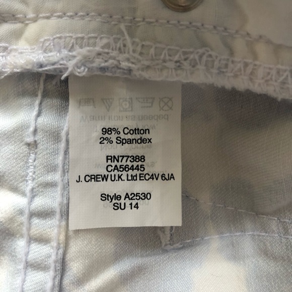 J.Crew Blue & White Floral Skinny Denim Jeans - Picture 6 of 6